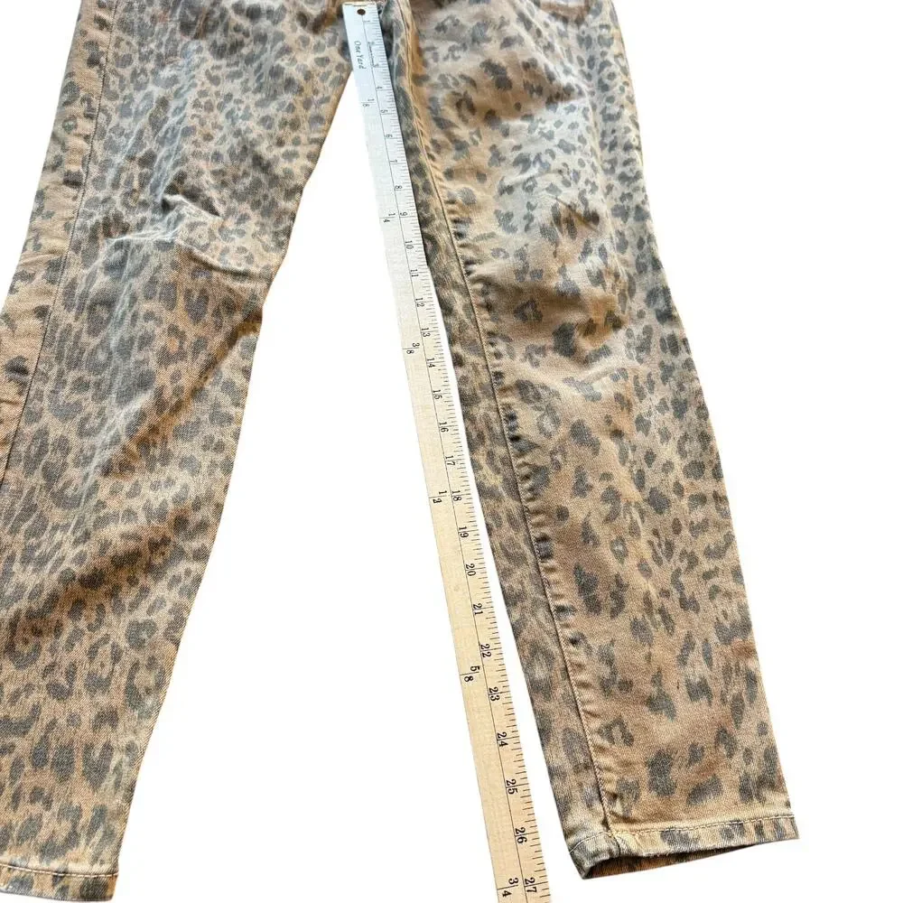Current/Elliott The Stiletto Leopard Print Skinny Jeans Size 29 Animal Print